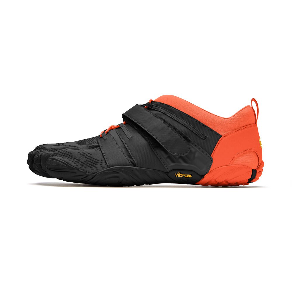 Vibram Five Fingers Mens Hiking Shoes - Black/Orange - V-Train 2.0 - 83794-ZTKS